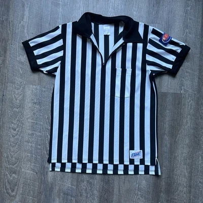 Camisa Polo BIKE Árbitro 1/4 Cremallera Talla Mediana M Bolsillo Años 80-90 Hecha en EE. UU. Foto 1 de 4
