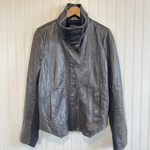 GAP Lederjacke Damen mittel dunkelbraun Schmetterling weich 100% Echtleder - Bild 1 von 13
