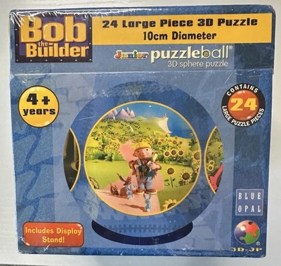 Bob the Builder Junior Puzzleball 3D Sphere Puzzle 2006 Blue Opal Sealed Vintage - Image 1 of 4
