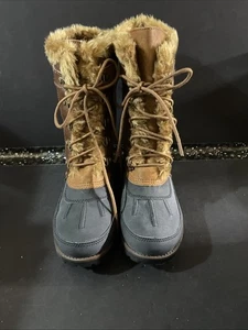 Rock And Candy Danlea Größe 9 Damen Winterstiefel hellbraun und dunkelbraun gebraucht " - Bild 1 von 9