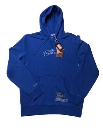 NWTS MITCHELL & NESS WASHED OUT SIXERS HOODIE SOLD OUT SZ L HARDWOOD CLASSICS Cover