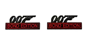 James Bond 007 3D Metal Alloy Stick On Emblems / Rare Edition /New/Free Shipping - Picture 1 of 8