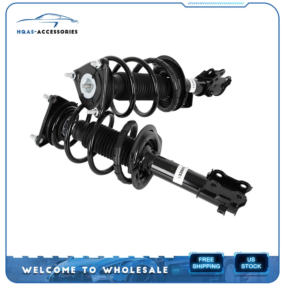 Pair For Kia Forte 2014-2018 Front Loaded Complete Strut Spring Assembly Shock - Image 1 of 1