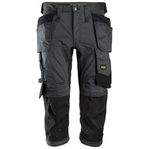 Snickers 6142 AllroundWork Stretch Holster Pockets Pirate Trousers Grey Black - Picture 1 of 4