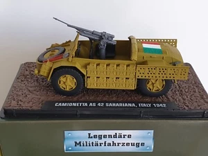 Atlas carro armato Camionetta AS 42 Sahara Italy 1942 veicolo militare 1:43 IMBALLO ORIGINALE - Foto 1 di 9