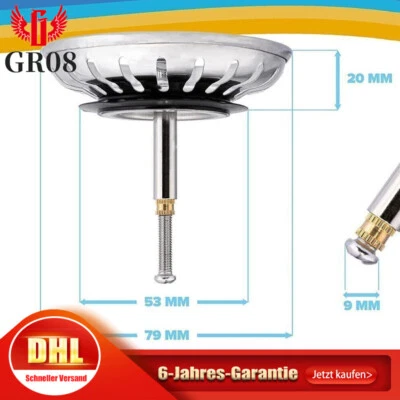 Siebkörbchen Abflussstopfen Waschbeckenstöpsel Waschbeckensieb für Blanco-Spüle - Bild 1 von 4