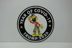 Reddy Kilowatt "TRUMP 2020" MASK Electric Company Die Cut SIGN ELECTRICIAN GIFT - Picture 1 of 3