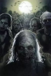 THE WALKING DEAD ZOMBIES ARTWORK TELEVISION POSTER MAIN FILM A4 A3 ART PRINT - Picture 1 of 1