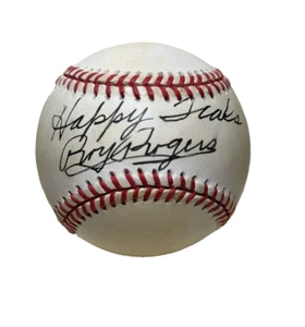 Roy Rogers signed/Inscribed OAL Baseball  - PSA/DNA Authenticated - Picture 1 of 7