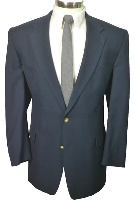 Jack Nicklaus Mens Navy Blue Wool CLASSIC FIT Sport Coat Blazer Jacket SIZE 46L - Image 1 of 4
