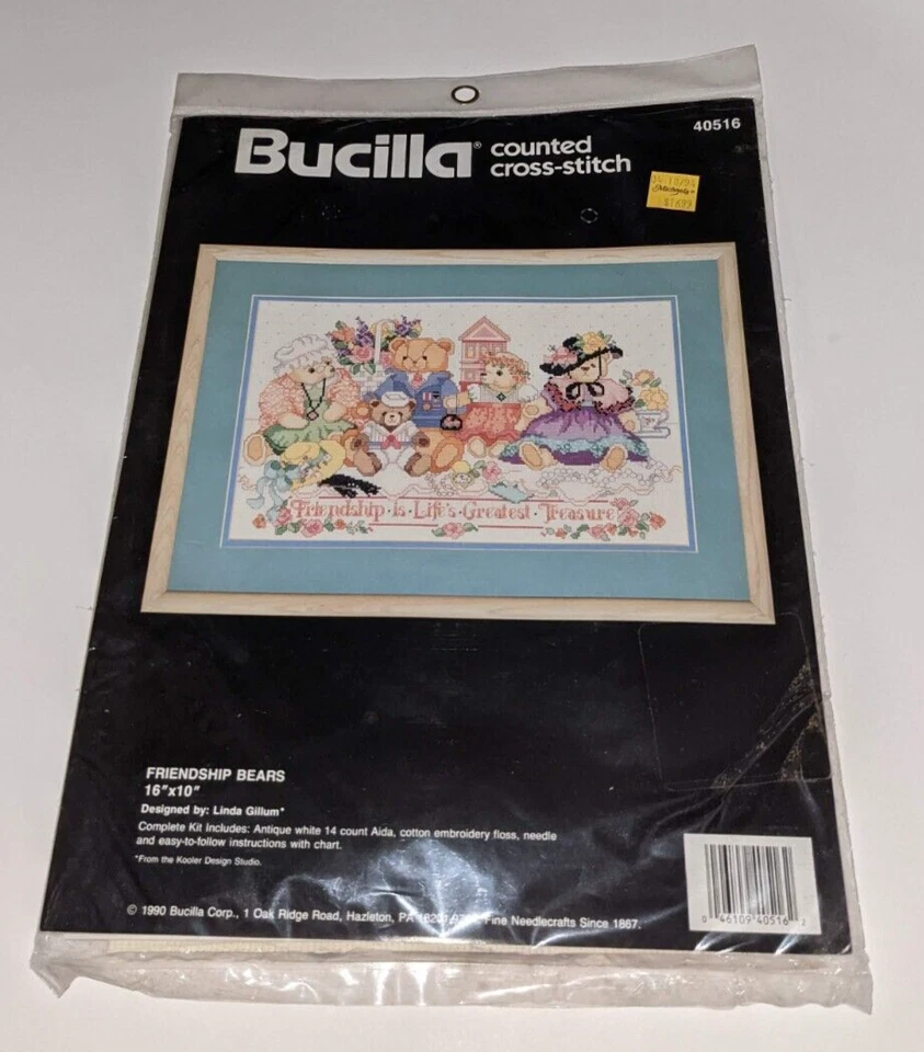 Bucilla Friendship Bears Counted Cross Stitch Kit 40516 1990