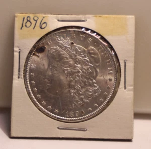 1896 US Morgan Silver Dollar $1 Unc - Picture 1 of 2