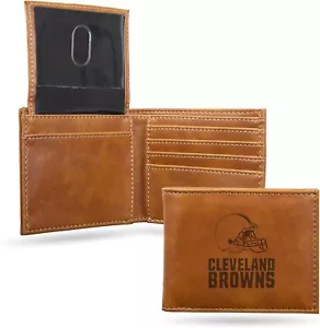 Rico Industries NFL Laser Engraved Slim Designed Billfold Cleveland Browns Walle - Picture 1 of 3