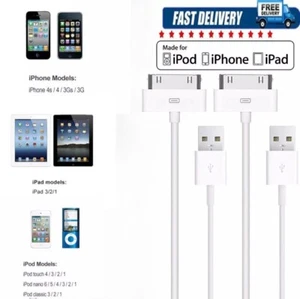 2 Pack For Apple iPad 1/2/3 Premium USB Sync Data Cable Charger - Zdjęcie 1 z 9