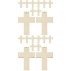  20 Stück unlackierte Kreuz-Holzausschnitte, Holzkreuze, unlackierte