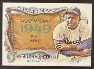 2022 Topps Allen & Ginter Banner Seasons #BS-9 Jackie Robinson - Picture 1 of 2