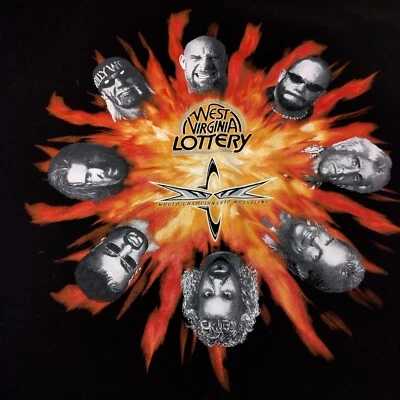 Camisa De Colección WCW XL Campeonato Mundial Lucha Libre West Virginia Lotería Foto 1 de 4