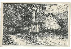 SOMERSET / EXMOOR - BOSSINGTON nr Porlock - Artist Signed JONES Postcard - Foto 1 di 1
