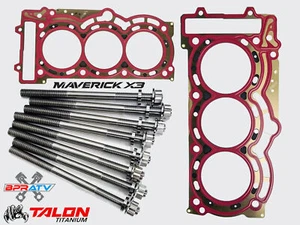 Can Am Turbo X-3 X3 Head Studs Heavy Duty Titanium Stud Bolt Kit MLS Head Gasket - Picture 1 of 24