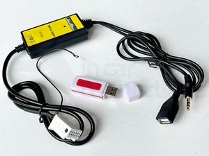Audi USB + AUX input adapter A2 A3 A4 S4 R8 TT iPhone 3.5mm jack Concert 2005 - Picture 1 of 8