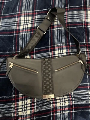 CHRISTIAN DIOR - Bolso de Hombro Hobo Corsé de Cuero Negro ADMIT IT De Colección Y2K Foto 1 de 4