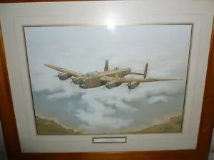 More details for framed safely home john h evans lancaster ww2 aviation print