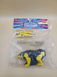 Vintage 1995 McDonald's Power Rangers Toy Set Yellow Ranger Bear Ninjazord - Picture 1 of 12