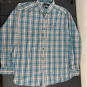 Ariat Pro Series Shirt Men's XL Button Down Blue Plaid Long Sleeve Cowboy - Picture 1 of 6