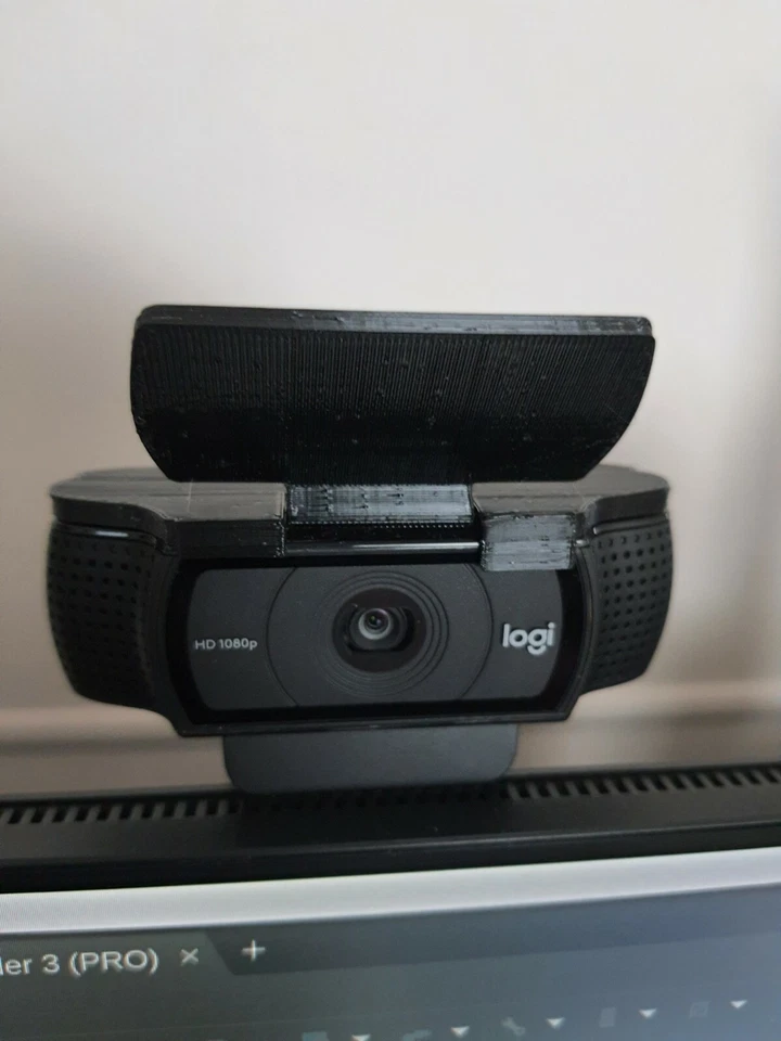 Privacy Cover for Logitech C920 C930e C922 Webcam BLACK - Image 1 of 4