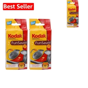 Funsaver 35mm Single-Use Film Camera 2-Pack with Built-in Flash for Vibrant P... - Picture 1 of 3