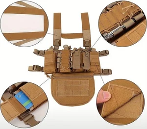 Chest Rig Tan Minimalistic 4 Mag - Picture 1 of 7