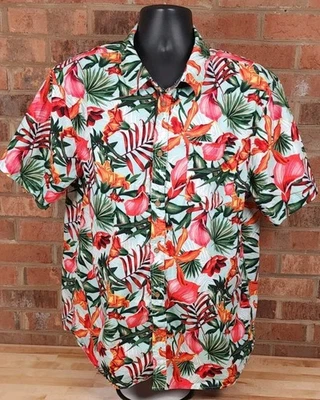 Ron Jon Surf Shop Shirt Mens XL Hawaiian Floral Button Up Short Sleeve - Image 1 of 4