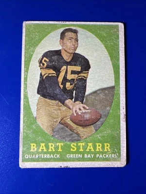 Tarjeta 1958 Topps #66 segundo año Bart Starr Packers - pobre *SNOCARDS* Foto 1 de 2