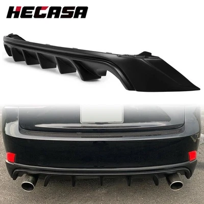 Rear Bumper Lip Diffuser Fits 2014-2016 Lexus IS250 IS350 IS200t Matte Black ABS Foto 1 de 4