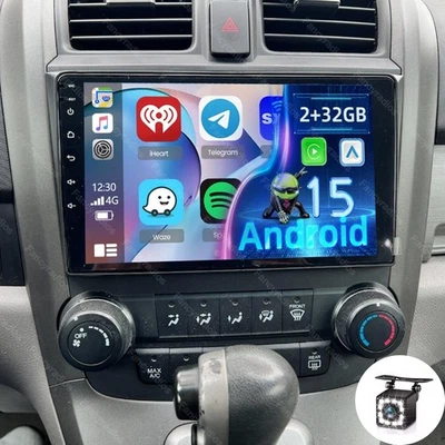 Android 15.0 Car Stereo For Honda CRV 2007-2011 Apple CarPlay GPS Navi Radio Cam - Image 1 of 4