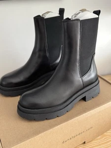 Dune London Palmero Ankle Boots Womens Black Size UK 5 Brand New - Picture 1 of 8