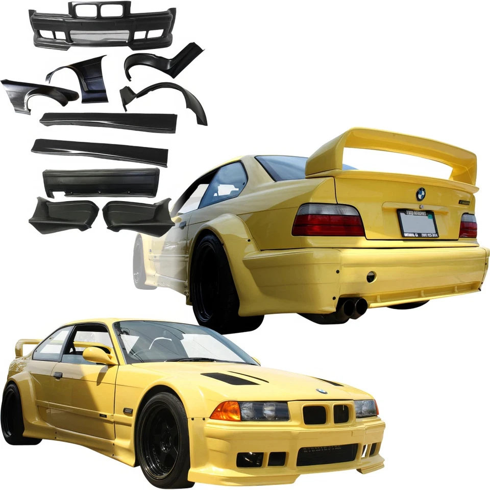 VSaero FRP RIEG DTM Wide Body Kit 8pc 318i 325i (E36) 2dr Coupe for 3-Series BM Foto 1 de 3