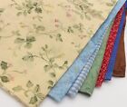 Lot 6 Yellow Cranston Blue Leslie Beck Red Green Print Fabric 15 x 30" & More