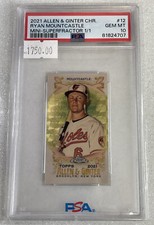 2021 Topps Allen & Ginter Ryan Mountcastle Rookie RC Super Mini  1/1 PSA 10 🔥