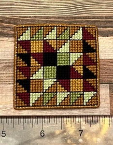 Handmade Cross Country Quilt Square (1 of 2) Refrigerator Magnet - Picture 1 of 2