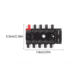 Computer Fan Extension Adapter Cooling Fan Hub Splitter Office Computer - Afbeelding 1 van 12