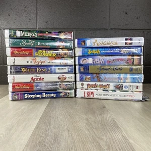 NEW FACTORY SEALED Lot of 15 Family/Kid VHS Movies Vintage Clamshell - Disney - Picture 1 of 12