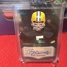 2019 Leaf Ultimate Sports Paul Hornung Platinum Auto Autograph #4/4 Packers SSP