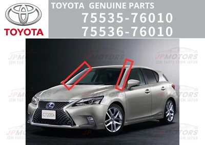 LEXUS Genuine CT200h ZWA10 11-17 Outside Windshield Moulding LH RH Set Japan New - Imagem 1 de 4