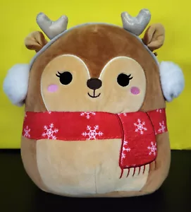 Squishmallows Darla The Reindeer With Earmuffs Christmas Holiday 10" Plush Toy - Picture 1 of 3