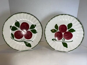 (2) Blue Ridge Southern Potteries Apple Trio 9 1/4” Luncheon Plates - Picture 1 of 8