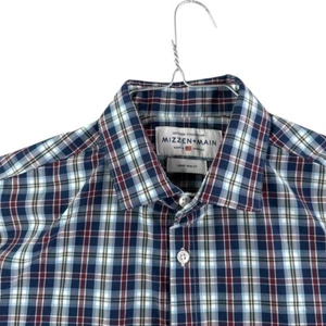 Mizzen + Main Hemd Herren Large kariert Leeward Trim Passform Knopfleiste Made in USA - Bild 1 von 8