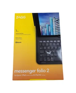 ZAGG Keyboard Messenger Folio 2 - Apple iPad 10.2/10.5 - Charcoal - Picture 1 of 4