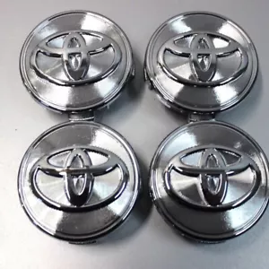 4 pcs Set of Toyota Wheel Center Hub Caps | 62mm I Chrome Logo Rim Covers - Picture 1 of 1