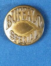 Bb BUFFALO SPECIAL  Antique Brass OVERALL BUTTON Wobble shank Medium